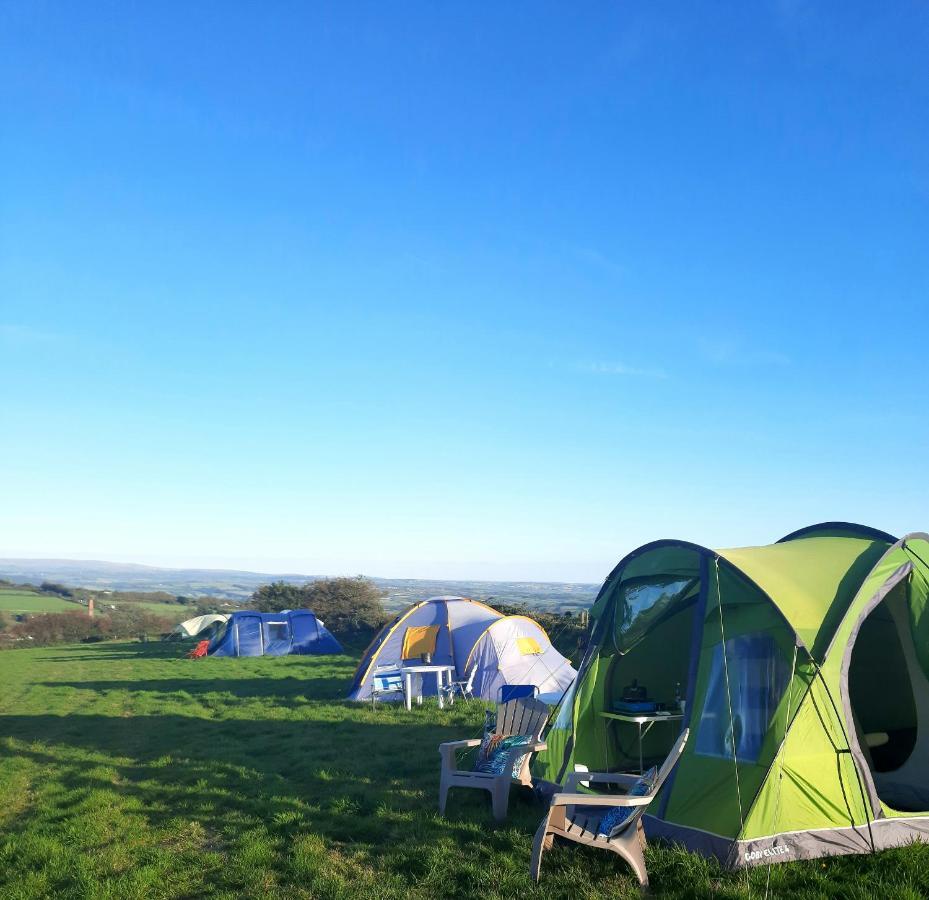 Summit Camping Kit Hill Cornwall Panoramic Views Grass Pitch From 15Pn Or Bella Bell Tent 75Pn Callington Exterior photo